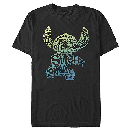 Disney Unisex Lilo & Stitch Stitch Fill Organic Short Sleeve T-shirt, Schwarz, XXL von Disney Classics