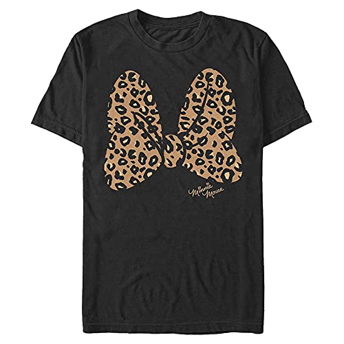 Disney Unisex Mickey Classic Animal Print Bow Organic Short Sleeve T-shirt, Schwarz, M von Disney Classics