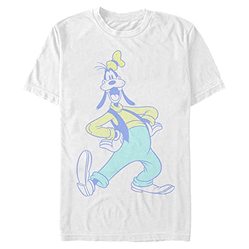 Disney Unisex Mickey Classic Goofy Neon Organic Short Sleeve T-shirt, Weiß, M von Disney Classics
