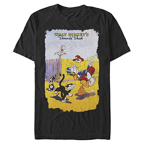 Disney Unisex Mickey Classic Unlucky Duck Organic Short Sleeve T-shirt, Schwarz, L von Disney Classics