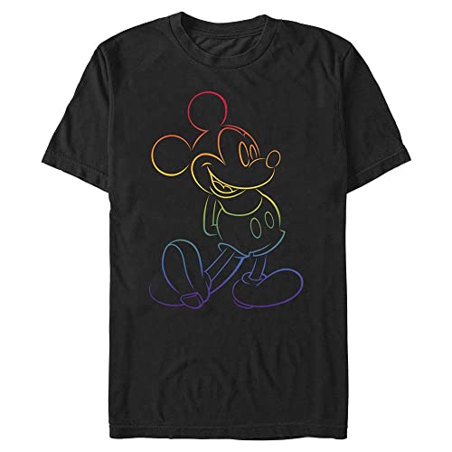 Disney Unisex Mickey Mouse Big Pride Organic Short Sleeve T-shirt, Schwarz, S von Disney Classics