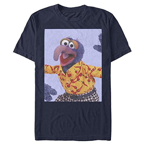 Disney Unisex Muppets Gonzo Meme Organic Short Sleeve T-shirt, Navy Blue, XL von Disney Classics