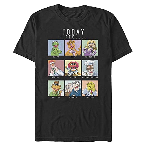 Disney Unisex Muppets Muppet Mood Organic Short Sleeve T-shirt, Schwarz, L von Disney Classics