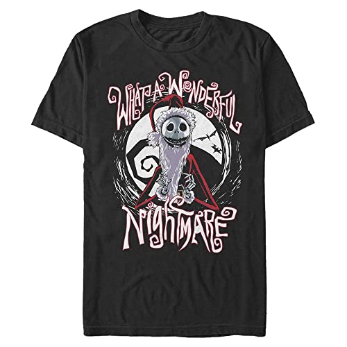 Disney Unisex Nightmare Before Christmas Santa Jack Organic Short Sleeve T-shirt, Schwarz, L von Disney Classics