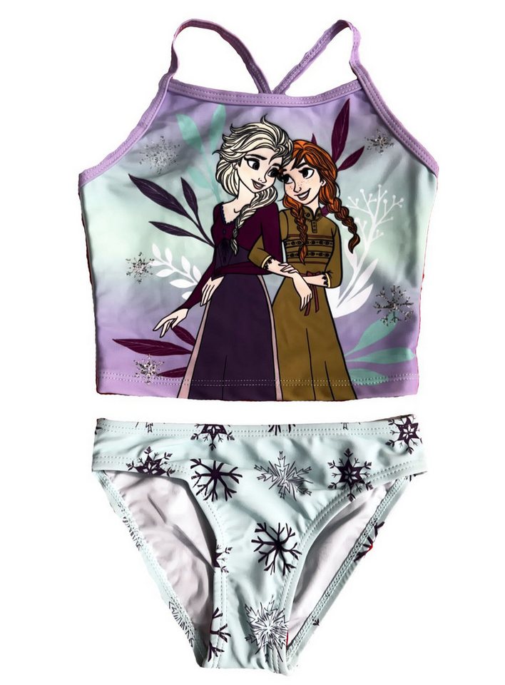 Disney Frozen Badeanzug Eiskönigin Anna + Elsa Schwimmanzug Zweiteiler Badeanzug Mädchen Mädchen Anna und Elsa Badeanzug von Disney Frozen