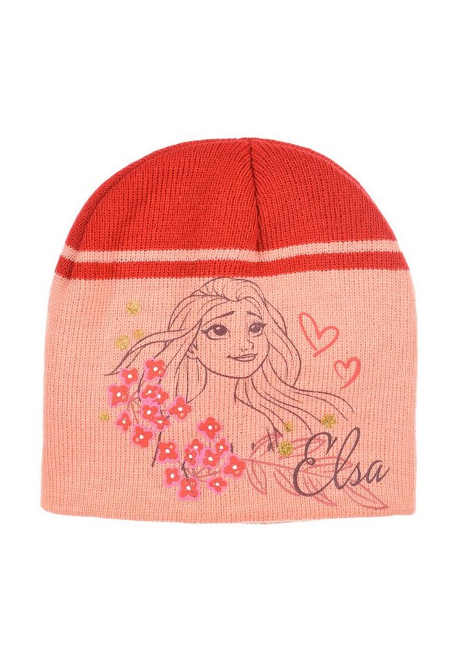 Disney Frozen Beanie Eiskönigin Elsa Kinder Mädchen Winter-Mütze Bommelmütze von Disney Frozen