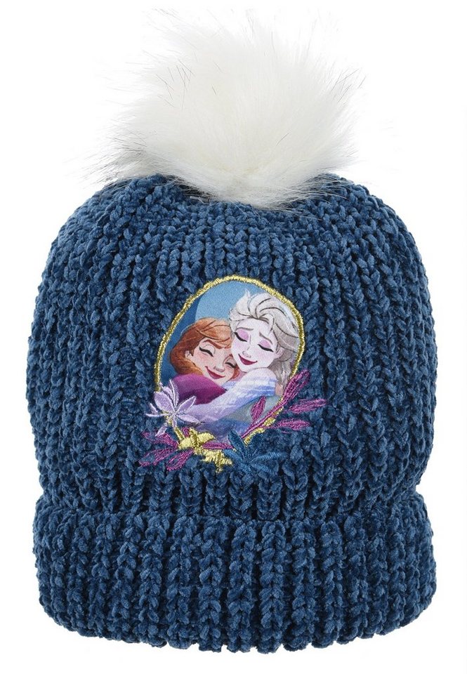 Disney Frozen Bommelmütze Eiskönigin Anna und Elsa Kinder Mädchen Winter-Mütze Strick Mütze von Disney Frozen