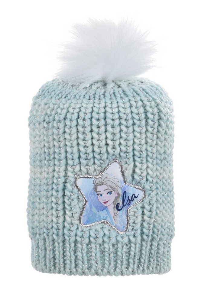Disney Frozen Bommelmütze Eiskönigin Elsa Kinder Mädchen Winter-Mütze Bommelmütze von Disney Frozen