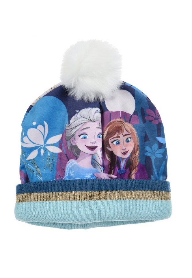 Disney Frozen Bommelmütze Eiskönigin Elsa Kinder Mädchen Winter-Mütze Bommelmütze von Disney Frozen