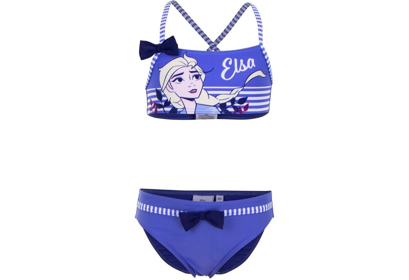 Disney Frozen Bustier-Bikini Die Eiskönigin Anna Elsa Kinder Bikini Gr. 104 bis 128 von Disney Frozen