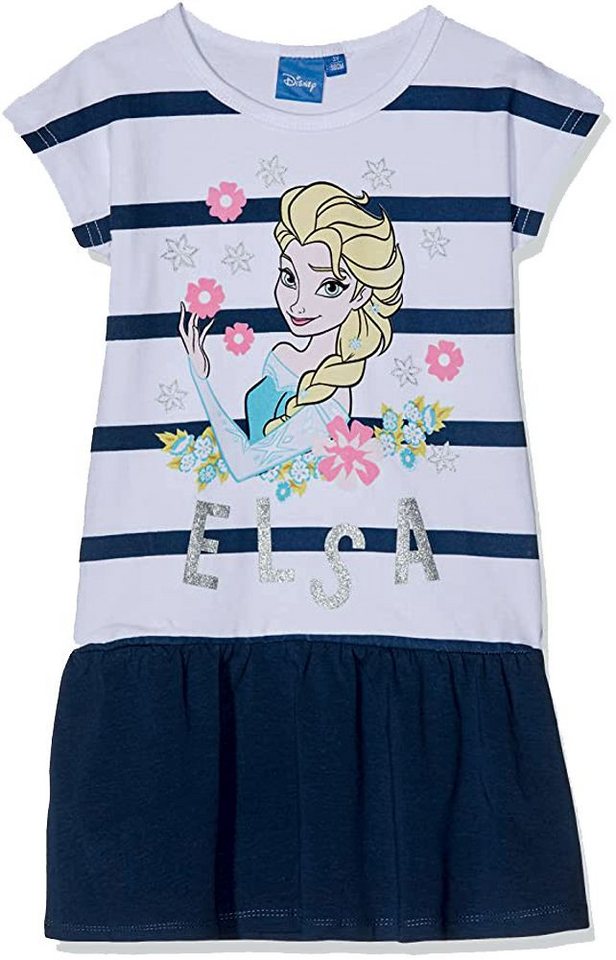 Disney Frozen Jerseykleid FROZEN Die Eiskönigin Anna + Elsa Mädchen Kleid von Disney Frozen