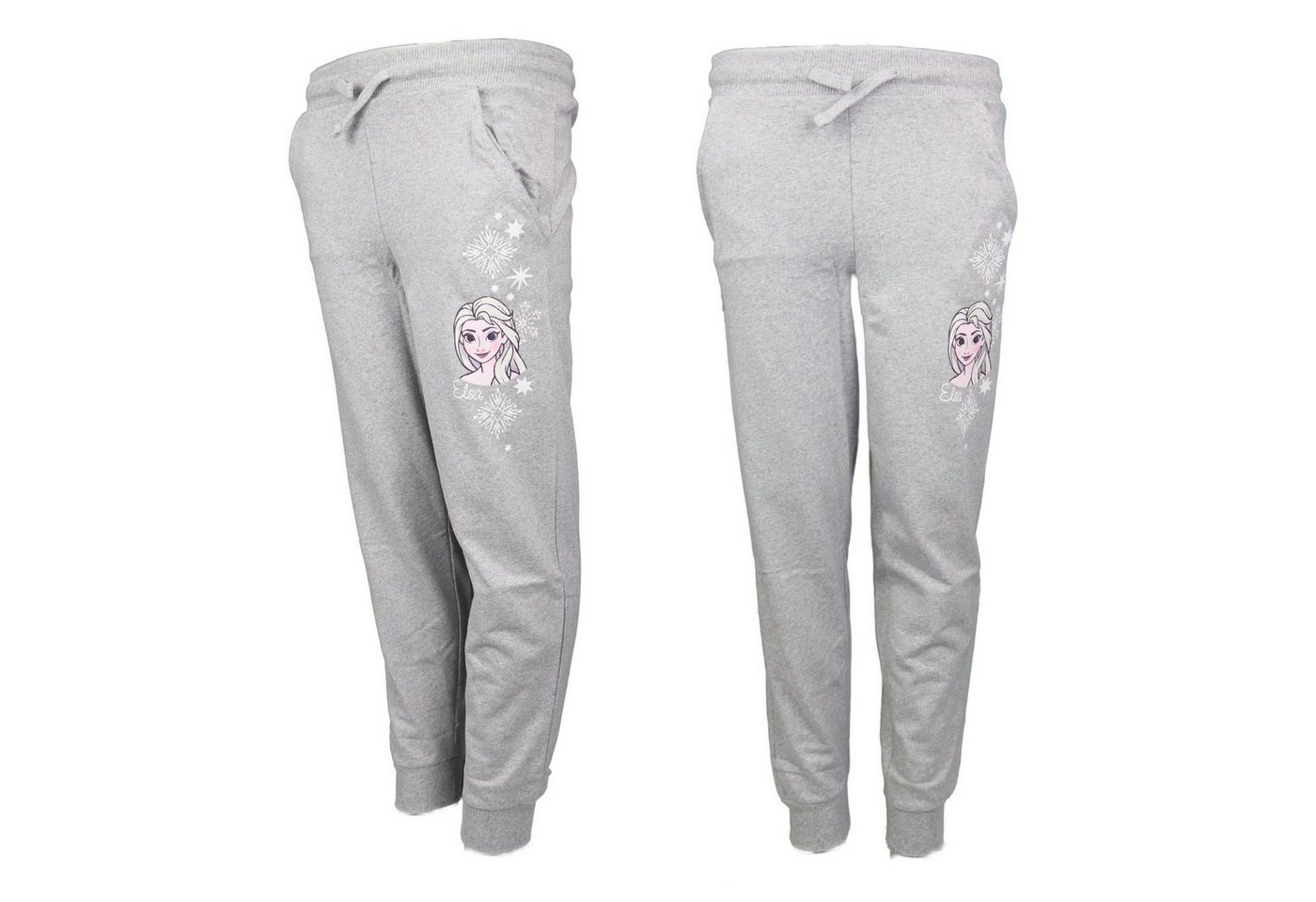 Disney Frozen Jogginghose Die Eiskönigin Mädchen Kinder Hose Gr. 104 bis 134, Blau oder Grau von Disney Frozen