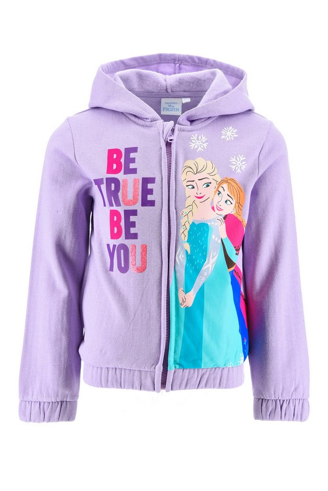 Disney Frozen Kapuzensweatshirt Disney Anna & ELSA Eiskönigin Hoodie für Mädchen mit Reißverschluss von Disney Frozen