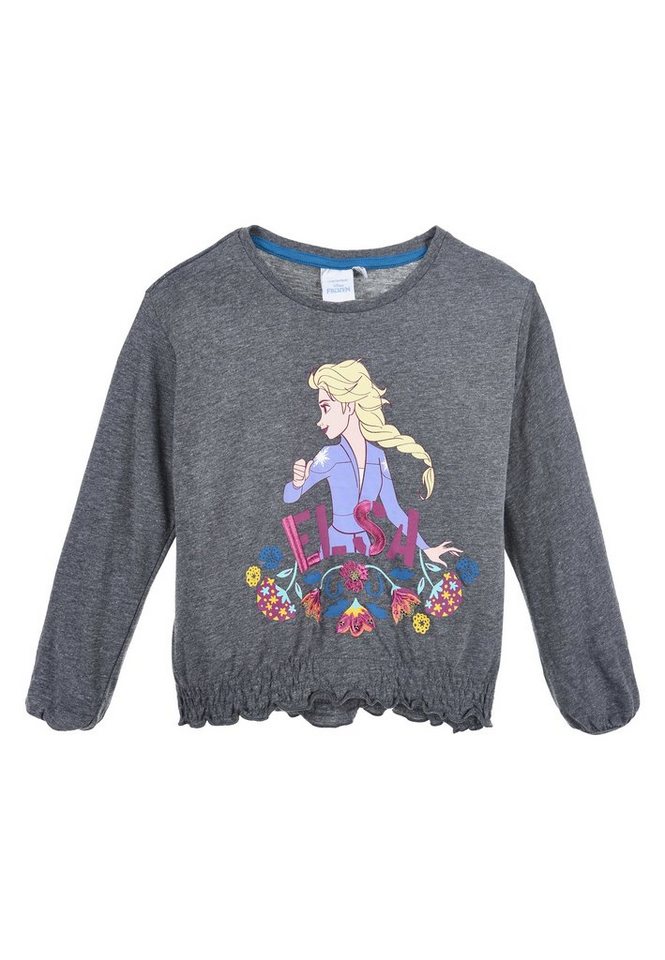 Disney Frozen Langarmshirt Eiskönigin Anna & Elsa Kinder Mädchen Lonsleeve Langarm T-Shirt von Disney Frozen