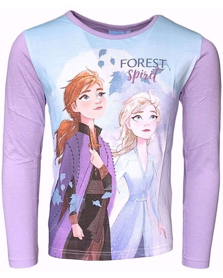 Disney Frozen Langarmshirt Elsa & Anna - Forest Spirit Mädchen Shirt aus Baumwolle Gr. 92-128 cm von Disney Frozen