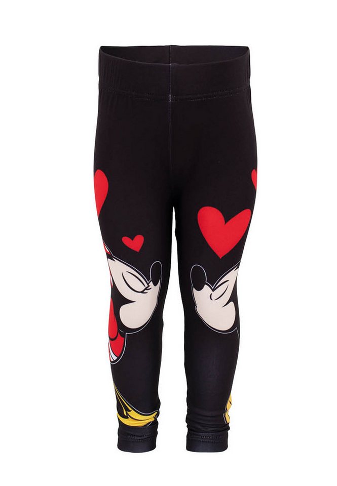 Disney Frozen Leggings Disney Mädchen Leggings mit Mickey & Minnie Motiv in Schwarz von Disney Frozen