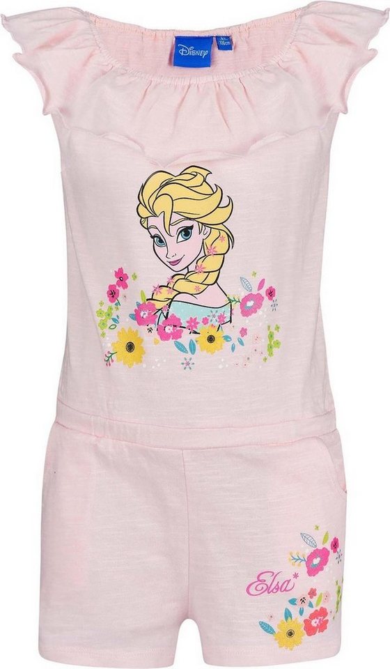 Disney Frozen Overall FROZEN DIE EISKÖNIGIN Mädchen Overall Einteiler Onesie Rosa Anna und Elsa völlig unverfroren Gr. 104 116 128 140 für 4 6 8 10 Jahre von Disney Frozen