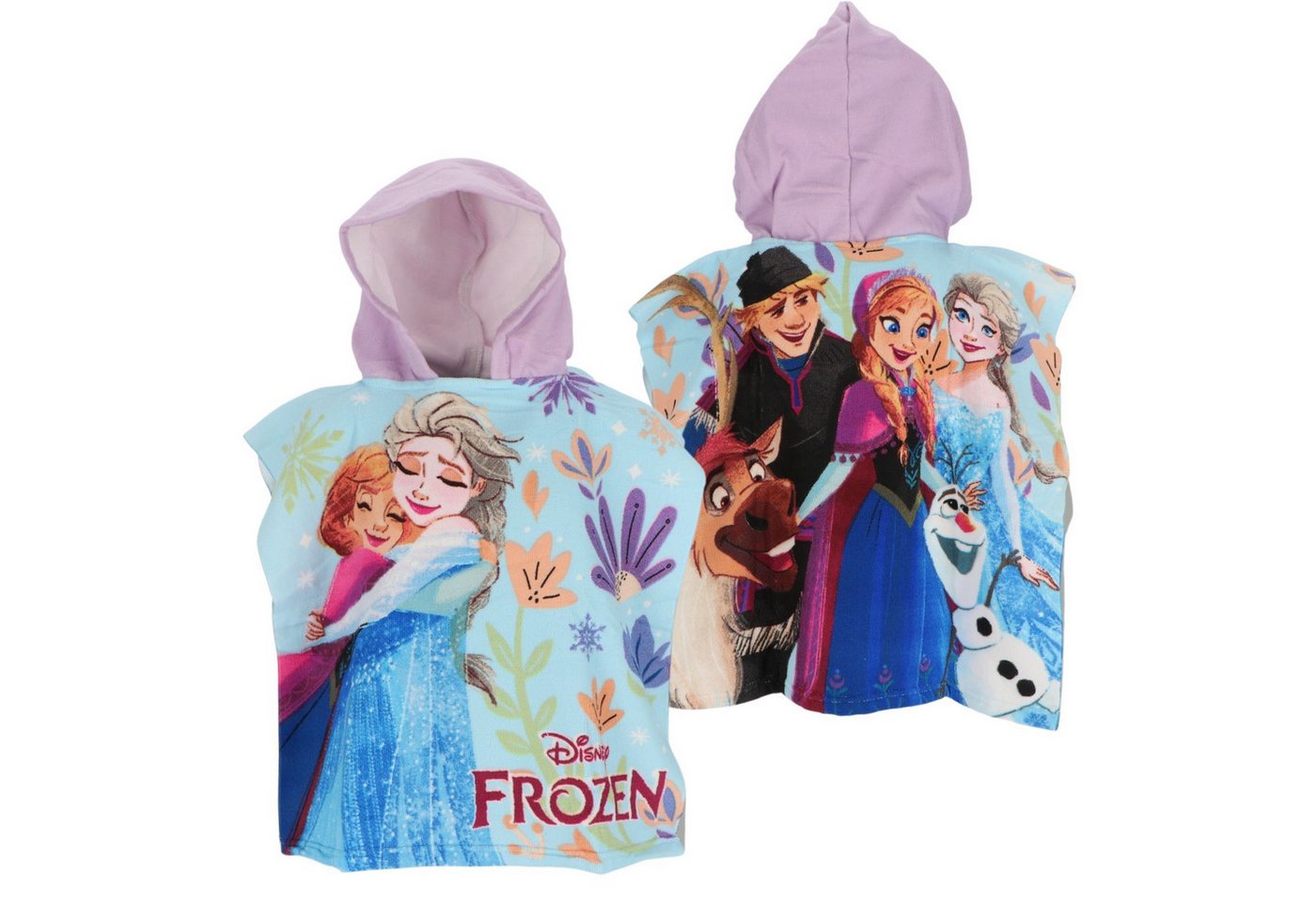 Disney Frozen Poncho Mikrofaser Poncho für Kinder – 100x55 cm OneSize von Disney Frozen