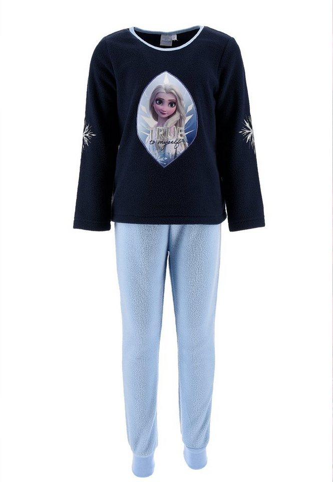 Disney Frozen Schlafanzug Die Eiskönigin Elsa Kinder Mädchen Schlafanzug Kinder Pyjama Langarm Shirt + Schlaf-Hose (2 tlg) von Disney Frozen