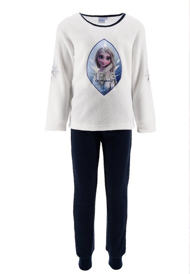 Disney Frozen Schlafanzug Die Eiskönigin Elsa Kinder Mädchen Schlafanzug Kinder Pyjama Langarm Shirt + Schlaf-Hose (2 tlg) von Disney Frozen