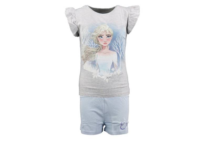 Disney Frozen Schlafanzug Die Eiskönigin Elsa Kinder Mädchen kurzarm Pyjama Gr. 98 bis 128 von Disney Frozen