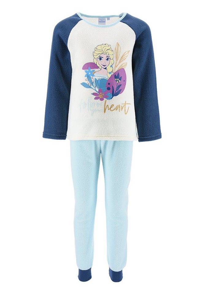 Disney Frozen Schlafanzug Eiskönigin Anna & Elsa Kinder Mädchen Pyjama langarm Nachtwäsche (2 tlg) von Disney Frozen