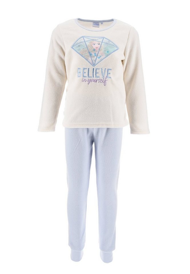 Disney Frozen Schlafanzug Eiskönigin Anna & Elsa Kinder Mädchen Schlafanzug Pyjama Langarm Shirt + Schlaf-Hose (2 tlg) von Disney Frozen