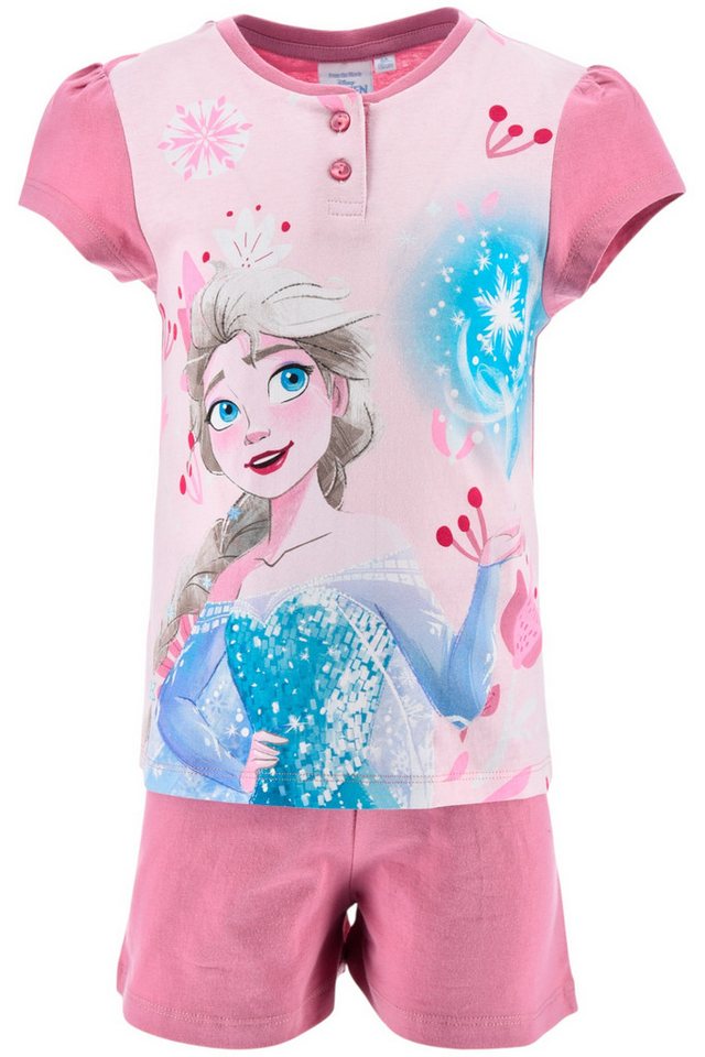 Disney Frozen Schlafanzug Elsa In Geschenkverpackung (2 tlg) Pyjama Set kurz - Mädchen Shorty Gr. 98-128 cm von Disney Frozen