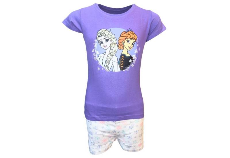 Disney Frozen Schlafanzug Elsa & Anna (2 tlg) Pyjama Set kurz - Mädchen Shorty Gr. 104-134 cm von Disney Frozen