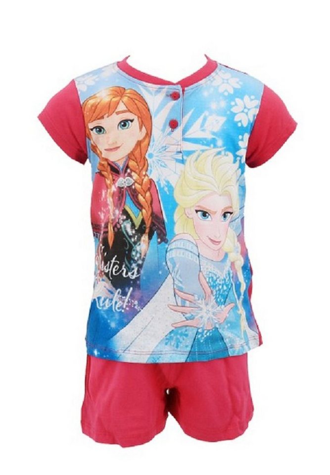 Disney Frozen Shorty (2 tlg) Eiskönigin Anna & Elsa Kinder Mädchen Pyjama Schlaf-Set von Disney Frozen