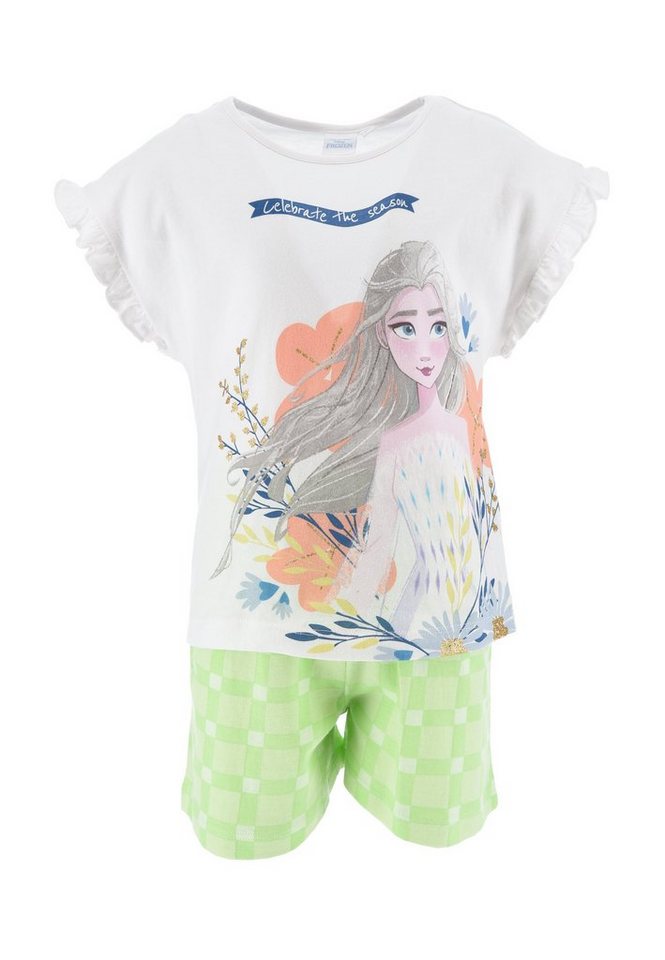 Disney Frozen Shorty Die Eiskönigin Anna und Elsa Mädchen Schlafanzug Pyjama (2 tlg) von Disney Frozen