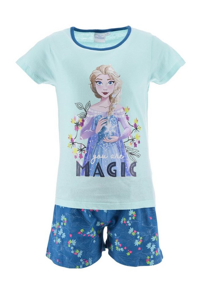 Disney Frozen Shorty Die Eiskönigin Elsa Mädchen Schlafanzug Pyjama (2 tlg) von Disney Frozen