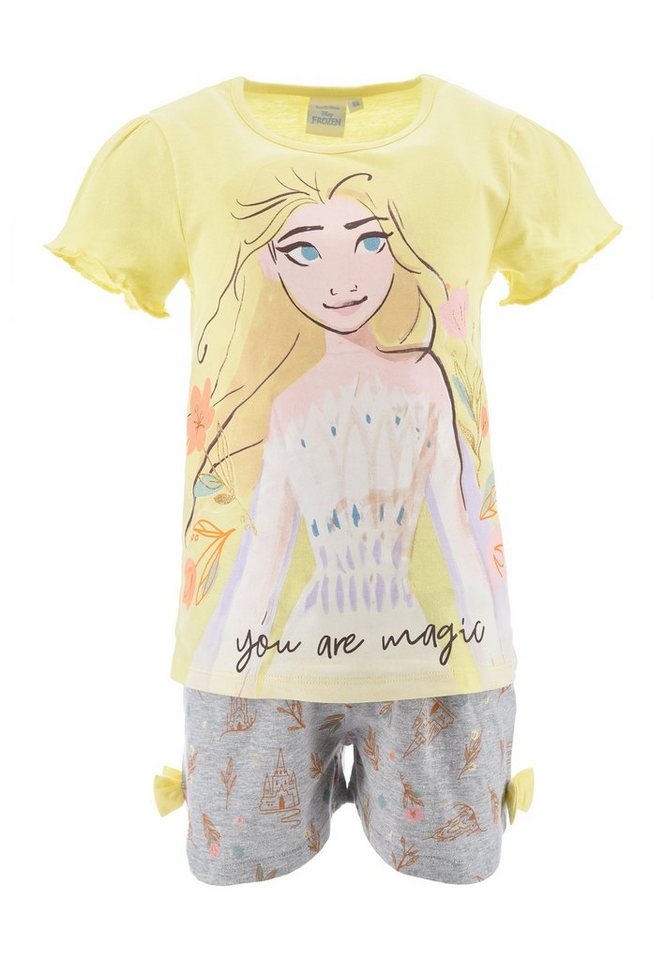 Disney Frozen Shorty Die Eiskönigin Elsa Mädchen Schlafanzug Pyjama (2 tlg) von Disney Frozen