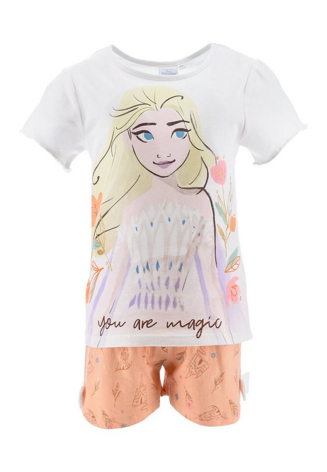 Disney Frozen Shorty Die Eiskönigin Elsa Mädchen Schlafanzug Pyjama (2 tlg) von Disney Frozen