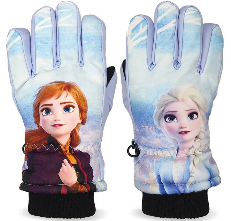 Disney Frozen Skihandschuhe Winterhandschuhe Ski Handschuhe Winter Anna Elsa die Eiskönigin  Weiches Fleece-Innenfutter,  Wind- und wasserabweisend von Disney Frozen