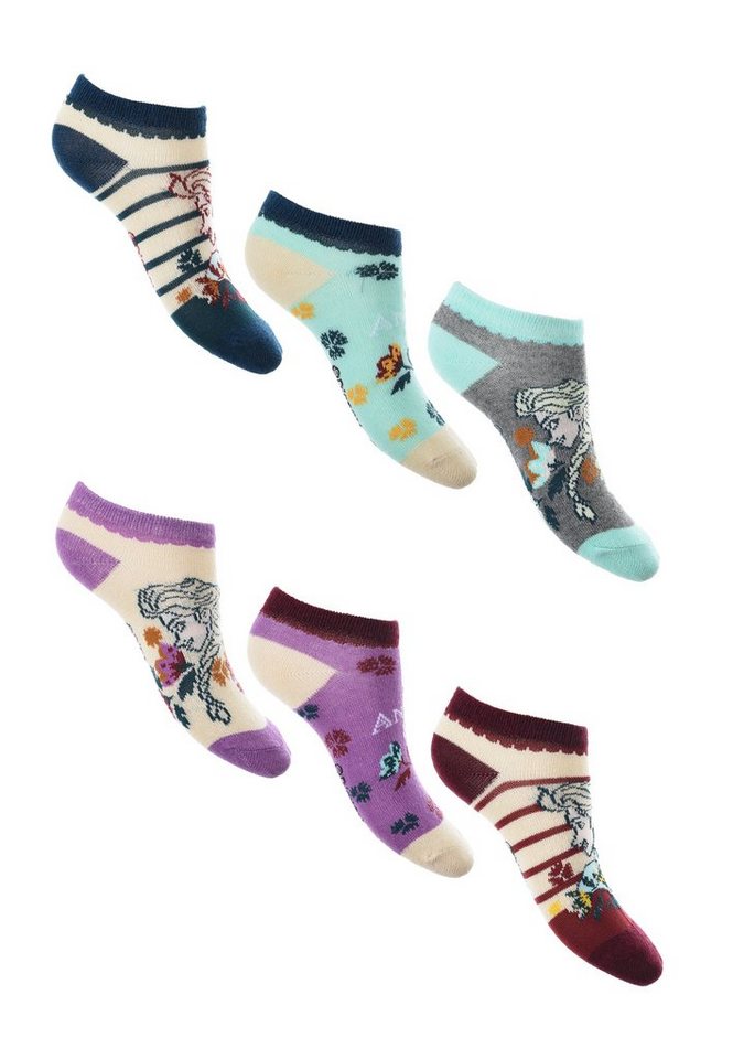 Disney Frozen Sneakersocken Kinder Mädchen Sneaker Strümpfe Socken (6-Paar) von Disney Frozen