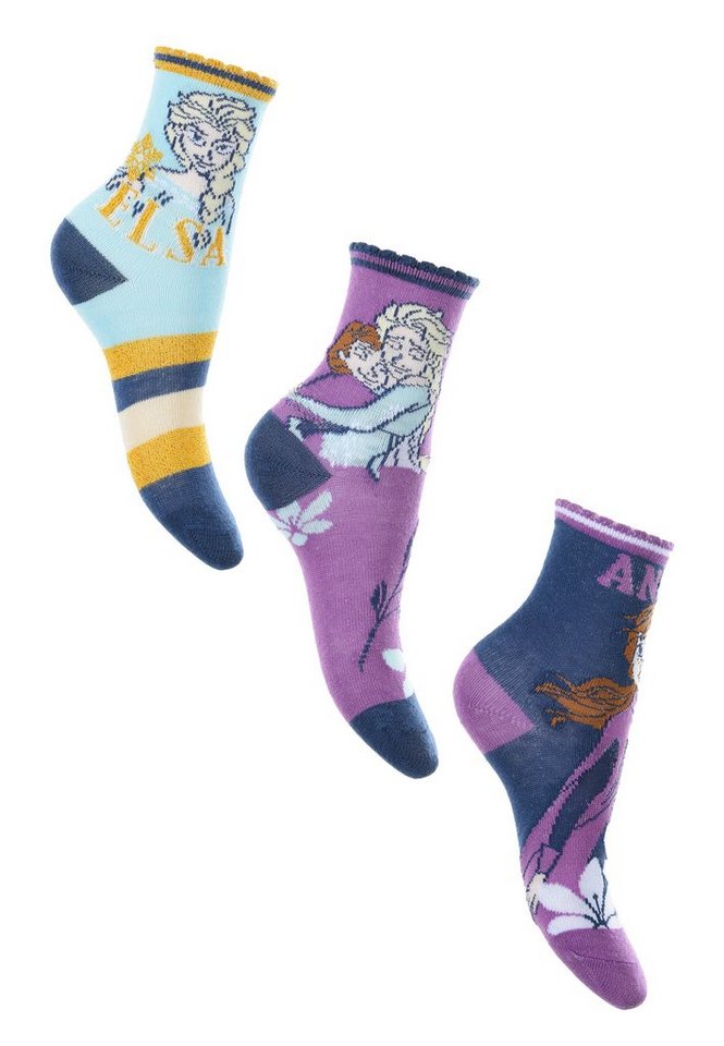 Disney Frozen Socken Eiskönigin Anna & Elsa Kinder Mädchen Socken Strümpfe (2-Paar) von Disney Frozen