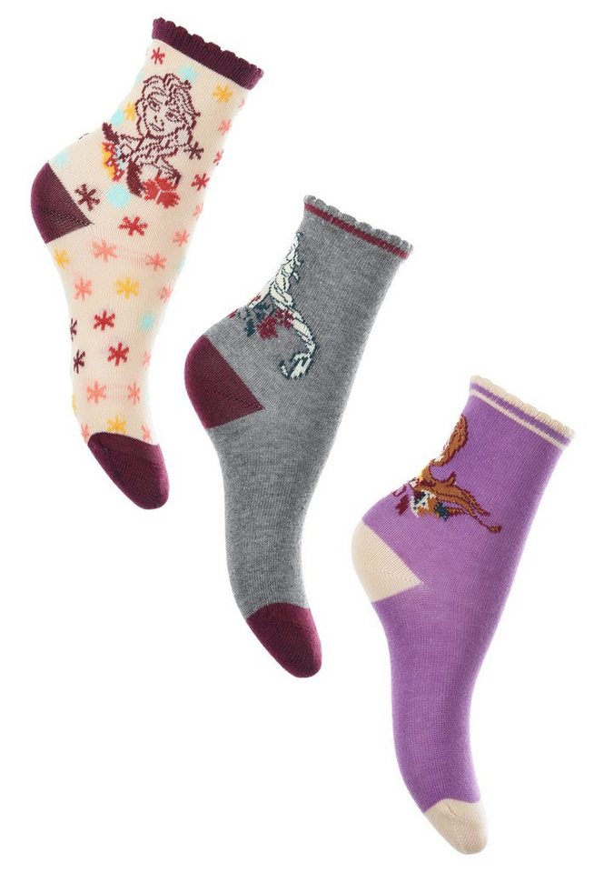 Disney Frozen Socken Eiskönigin Anna & Elsa Kinder Mädchen Socken Strümpfe (2-Paar) von Disney Frozen