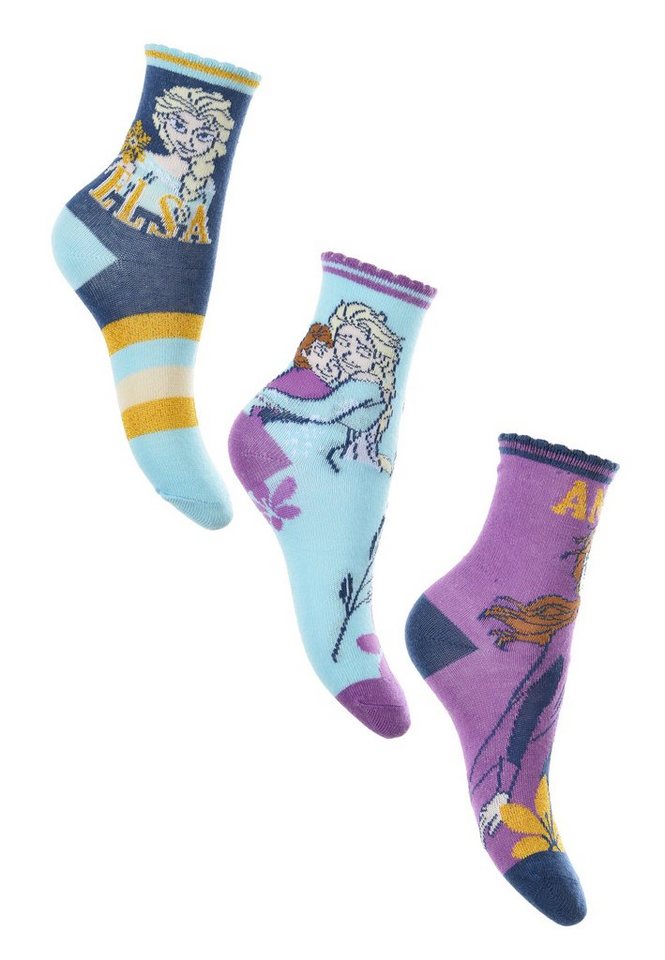 Disney Frozen Socken Eiskönigin Anna & Elsa Kinder Mädchen Socken Strümpfe (2-Paar) von Disney Frozen