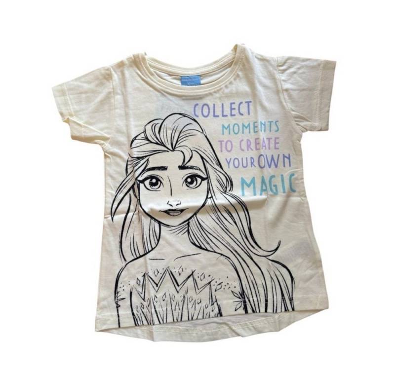 Disney Frozen T-Shirt Elsa-Kurzarm-Shirt für Mädchen, Gelb oder Grau, Größen 104-134 von Disney Frozen