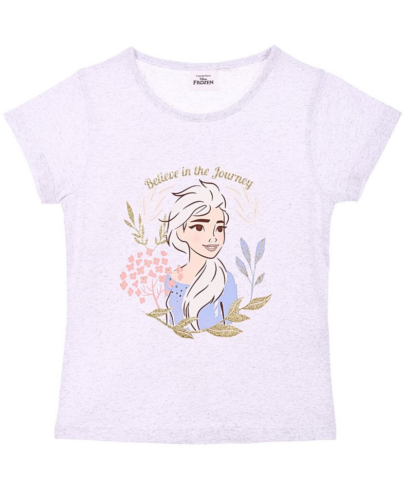 Disney Frozen T-Shirt Elsa Mädchen Kurzarmshirt aus nachhaltigen Materialien Gr. 104 - 128 cm von Disney Frozen