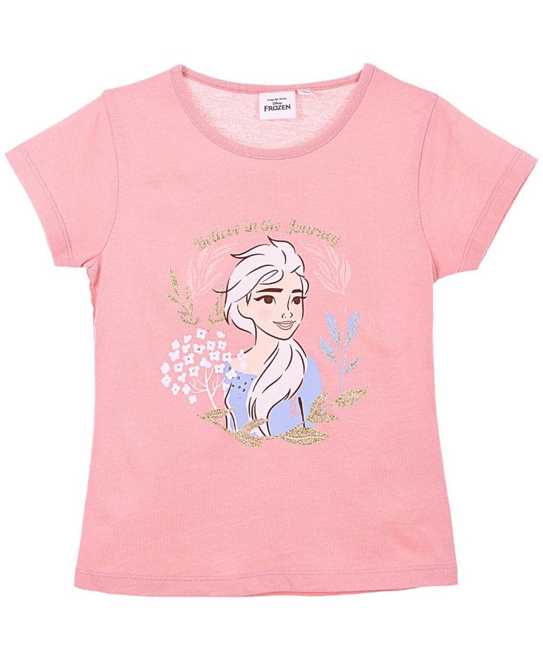 Disney Frozen T-Shirt Elsa Mädchen Kurzarmshirt aus nachhaltigen Materialien Gr. 104 - 128 cm von Disney Frozen