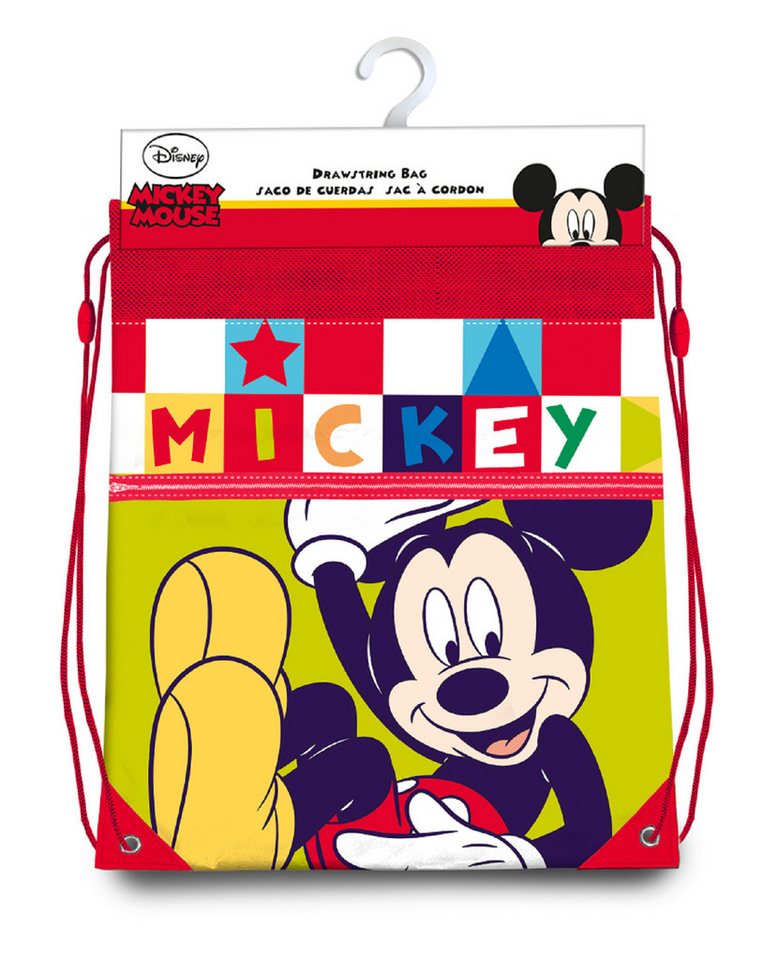 Disney Mickey Mouse Kinderrucksack Turnbeutel Stylische Gymbag für Schule und Sport von Disney Mickey Mouse