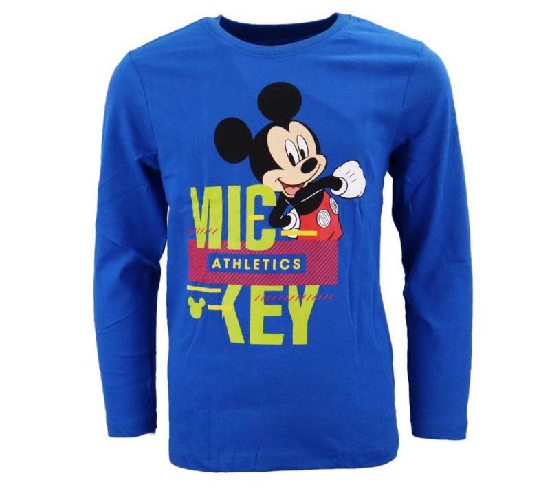 Disney Mickey Mouse Langarmshirt Disney Mickey Maus Kinder langarm T-Shirt Gr. 98 bis 128 Baumwolle von Disney Mickey Mouse