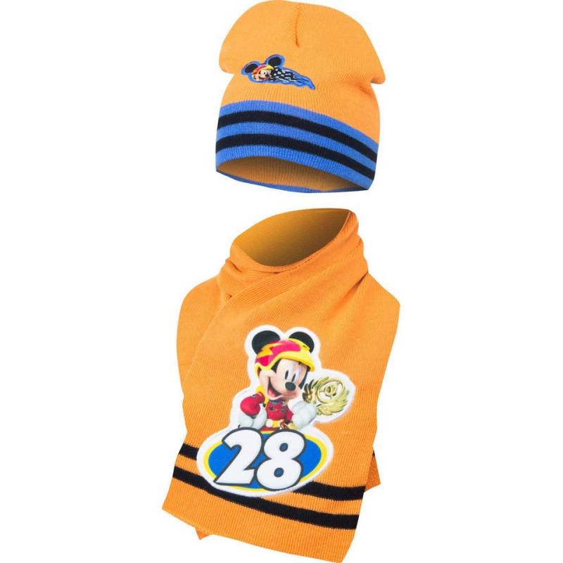 Disney Mickey Mouse Mütze & Schal Mütze und Schal Set Stylisches Winteraccessoire für Kinder von Disney Mickey Mouse