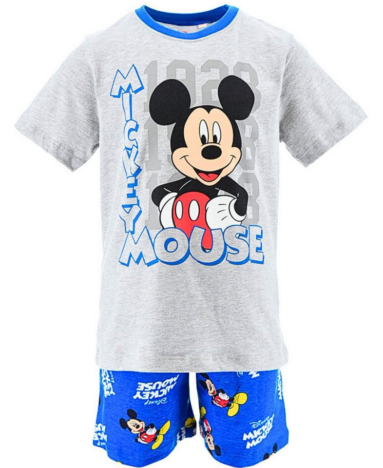 Disney Mickey Mouse Schlafanzug Mickey Maus (2 tlg) Jungen Shorty aus Baumwolle Gr. 98 - 116 cm von Disney Mickey Mouse