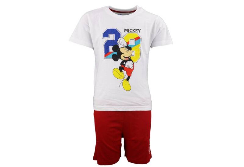 Disney Mickey Mouse Schlafanzug Mickey Maus Jungen Kinder kurzarm Pyjama Gr. 98 bis 128 von Disney Mickey Mouse