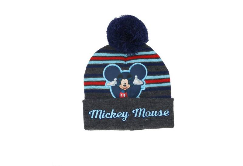 Disney Mickey Mouse Skimütze Wintermütze für Kinder Kuschelig und modisch mit Bommel von Disney Mickey Mouse