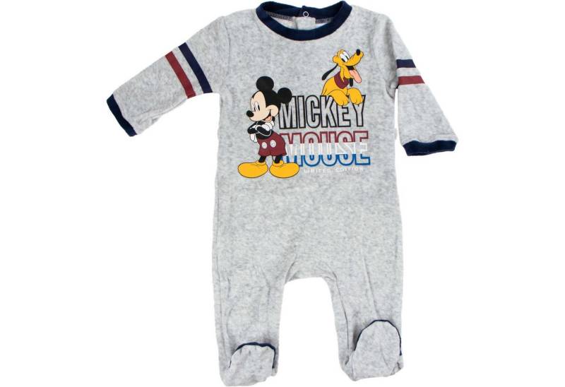 Disney Mickey Mouse Strampler Baby-Overall – Kuscheliger Schlafanzug Weicher Einteiler von Disney Mickey Mouse