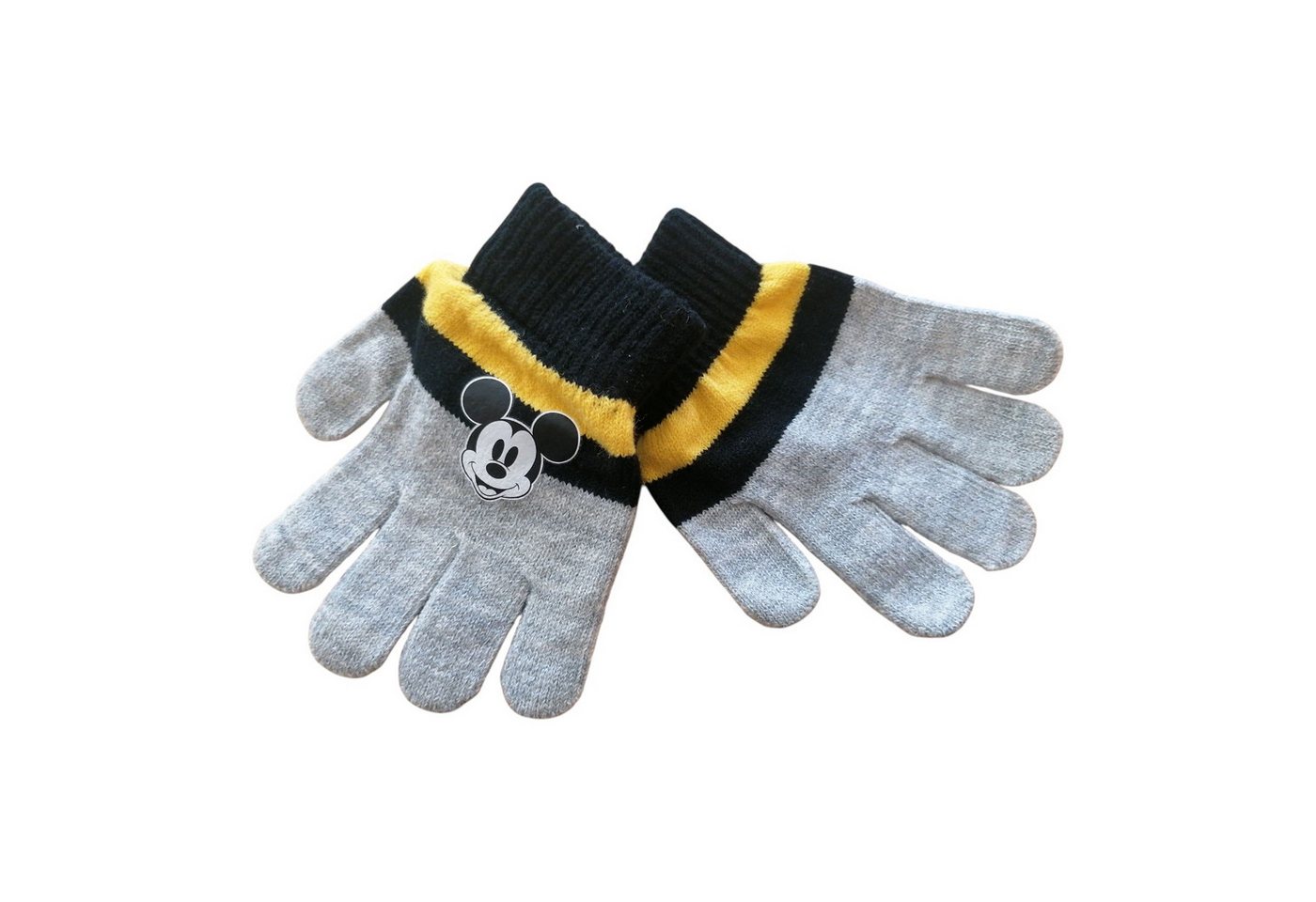 Disney Mickey Mouse Strickhandschuhe Kinder Strick-Handschuhe Disney Mickey Mouse, grau, OneSize ca. 4–8 von Disney Mickey Mouse